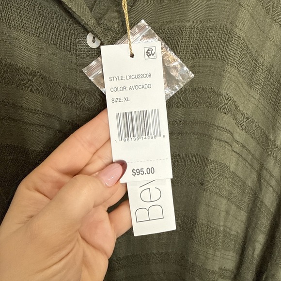 NEW Beyond Control Bathing Suit Swimsuit Coverup Tunic Poncho Dress XL Green - Picture 8 of 9